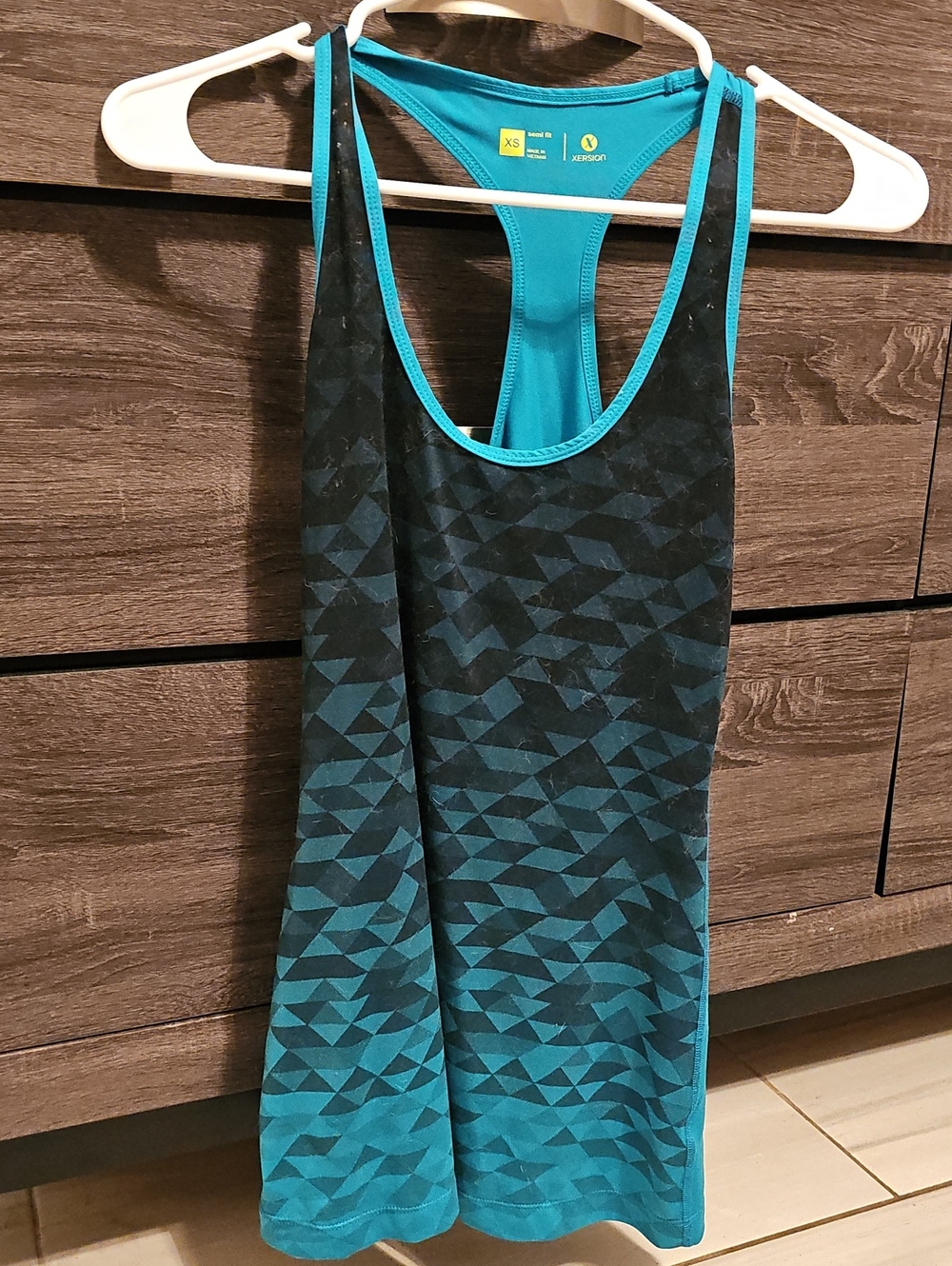 Athletic Racerback Tank Top - Teal/Black